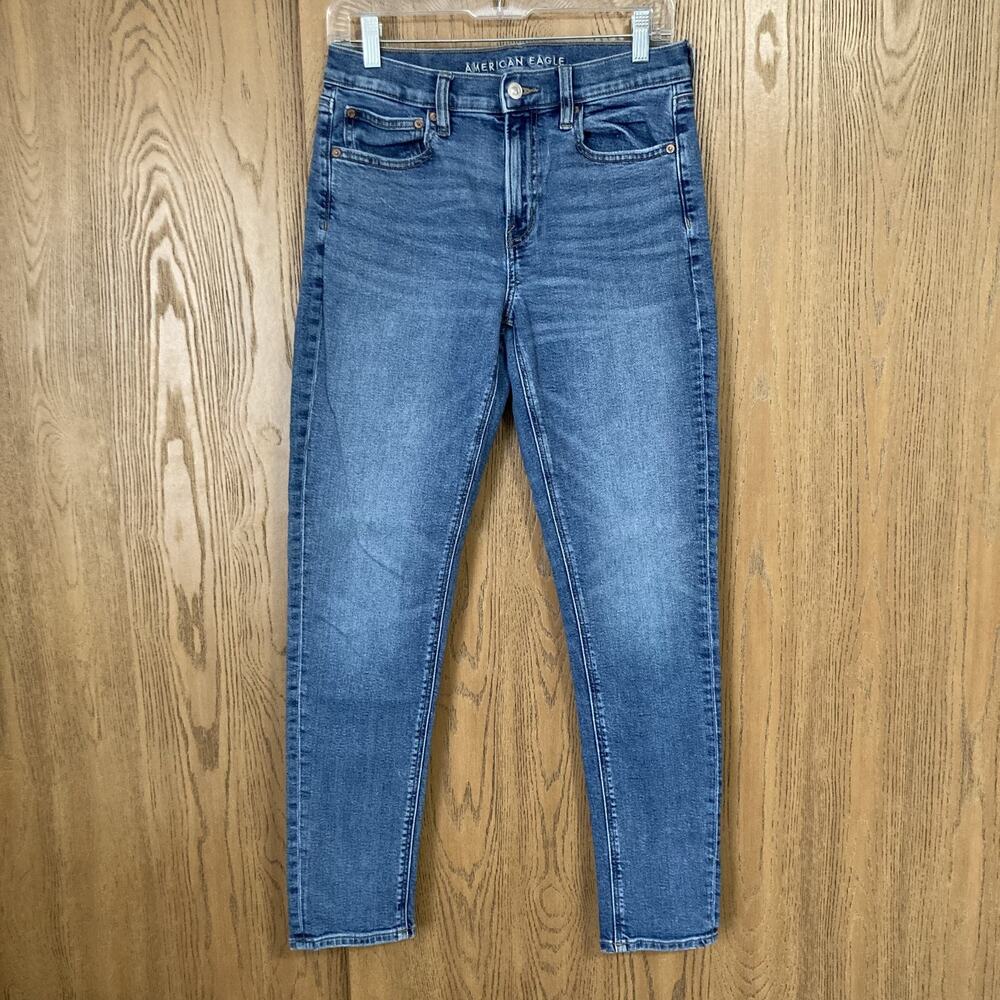 NWOT American Eagle Jeans Women's 6 Reg '90s Skinny Stretch Medium Wash Grunge